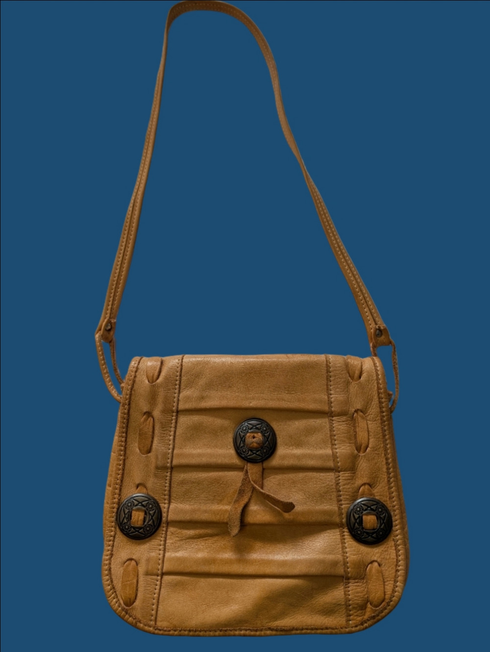 Vintage Bag Deerskin Shoulder Bag Authentic Indian Leather Medicine Pouch 1970
